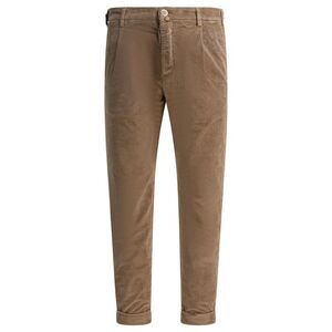 JACOB COHEN Men's Pleated Corduroy Trousers Men BROWN Pants